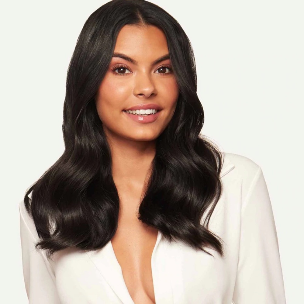 Luxy Hair Off Black 16inch halo extensions